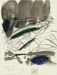 Per Kirkeby, "n.t.", 1981 wax crayon, watercolour. graphite on paper 39,6 x 29,7 cm, © Per Kirkeby