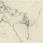 George Grosz, "Liegender Weiblicher Akt", 1927/28, graphite on paper, 60,2 x 46,1 cm, © George Grosz, courtesy Daniel Blau