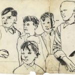 Andy Warhol, n.t. (Five Boys), c.1954, ink and graphite on paper, 53,6 x 74,2 cm © The Andy Warhol Foundation for the Visual Arts Inc.