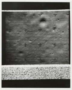 Nasa Ranger VII, "The Moment of Impact at Mare Cognitum", Television Picture taken by Ranger VIII, February 20, 1965, silver gelatin print on glossy fibre paper, printed c. 1965, 24,2 (25,4) x 19,5 (20,4) cm, ©Nasa, courtesy Daniel Blau Munich