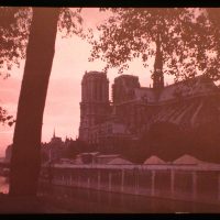 Coucher de Soleil sur Notre Dame, June 1909, autochrome, Léon Gimpel (1878-1949)