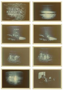 Lt. Col. James A. Wilkens USAF, “The Epic Journey of Apollo 11”, July 1969, Kodacolor print on glossy fibre paper, printed in 1969, (each) 7,9 (8,7) x 11,8 (12,8) cm © Courtesy Daniel Blau, Munich