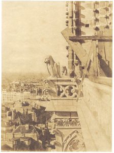 Le Secq / Nègre / Le Gray, “Gargoyles, South Tower, Notre Dame, Paris”, c. 1853, coated salt or light albumen print from paper negative, 23,9 (34,9) x 17,6 (26,8) cm © Daniel Blau, Munich