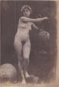 Gaudenzio Marconi, "Nude”, 1850s, salt print from paper negative, 22,9 x 15,9 cm, © Daniel Blau, Munich