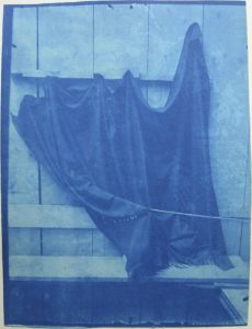 Unidentified Photographer, "Draped Cloth", c.1890, cyanotype on original mount, ©Daniel Blau, Munich