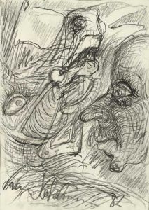 Antonius Höckelmann, o.T., graphit on paper, 1982