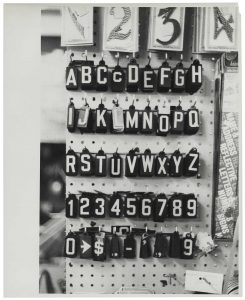 Edward Wallowitch, “n.t. (Letters and Numbers)“, 1980