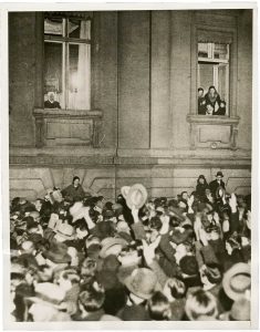 Unidentified Photographer (ACME Newspicture), "When Hitler Became Chancellor", February 7, 1933, 21,7 (22,8) x 16,9 (18,0) cm, silver gelatin print on glossy fibre paper, printed by February 14, 1933, © Unidentified Photographer, courtesy Daniel Blau, Munich