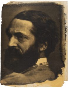 Louis Alphonse Poitevin (1819-1882) "Portrait, Possibly of Henri Le Secq ", 1855 - c. 1860 pigment process with dichromated albumen or gelatin 27,7 x 21,8 cm