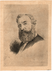 Henri Le Secq, "Autoportrait de Le Secq", c. 1870, etching, 18,6 (36,1) x (13,5 (26) cm, © Daniel Blau, Munich