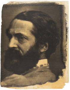 Louis Alphonse Poitevin, "Portrait, Possibly of Henri Le Secq", 1855 - c. 1860, pigment process with dichromated albumen or gelatin, 27,7 x 21,8 cm, © Daniel Blau, Munich