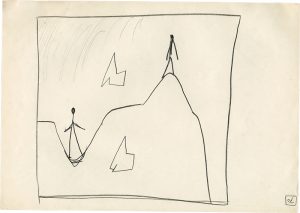 ar. Penck, "n.t. (System)", c. 1969, graphite on paper, 29,7 x 42 cm, © ar. Penck, courtesy Daniel Blau, Munich