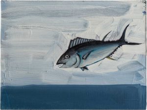 Dan McCarthy (*1962), "Blue", 2006 oil on canvas, 30,5 x 40,7 cm