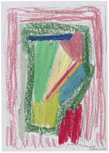 Karl-Heinz Schwind, "n.t.", 1990, wax crayon and pencil on paper, 29,7 x 21 cm, © Karl-Heinz Schwind, courtesy Daniel Blau, Munich