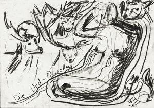 Anselm Kiefer (*1945) "Die Urd-Quelle", c. 1970 Graphite on paper 30,8 x 43,8 cm © Anselm Kiefer