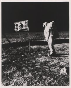 NASA · Apollo XI · Neil Armstrong, "Buzz Aldrin Next to the Flag", July 20, 1969
