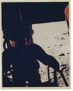 NASA · Apollo XII · Alan Bean, "Charles Conrad On the Ladder of the LM ", November 19, 1969, color print on Kodak paper, printed in 1969, 24,5 (25,8) x 19,5 (20,5) cm, © NASA, courtesy Daniel Blau, Munich