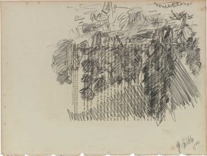 Georg Baselitz (*1938), "Wacholderbüsche", 1970 graphite on page, 43,7 x 57,7 cm
