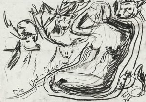 Anselm Kiefer (*1945), "Die Urd-Quelle", c. 1970 Graphite on paper, 30,8 x 43,8 cm