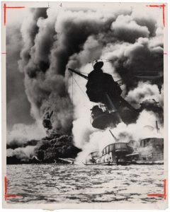 Unidentified U.S. Navy Photographer, "Pearl Harbor, USS Arizona", December 7, 1941