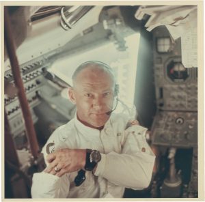 NASA · Apollo XI · Neil Armstrong, "Buzz Aldrin in LM Cabin During Translunar Coast", July 20, 1969