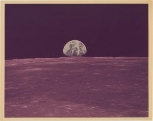 NASA · Apollo XI · Mike Collins, "Earth Rise Over Moon (Smyth's Sea)", July 31, 1969