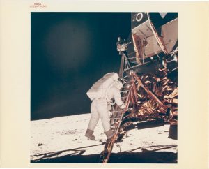 NASA · Apollo XI · Neil Armstrong "Buzz Aldrin Descending from the Lunar Module", July 20, 1969