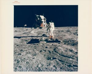 NASA · Apollo XI · Neil Armstrong, "Buzz Aldrin Deploying the EASEP on Surface of Moon", July 20, 1969