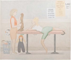 David Byrd (1926-2013), "Woman on Laundromat Table", 1980s